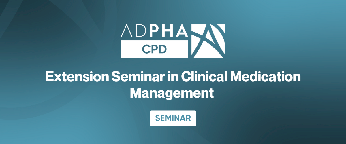 Extension Seminar in Clinical Medication Management (October 2024)